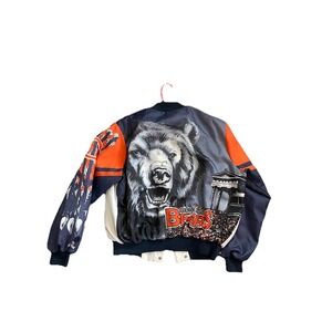 Vintage Rare 90s Chicago Bears Chalk Line Fanimation NFL Sports Jacket Size XL
